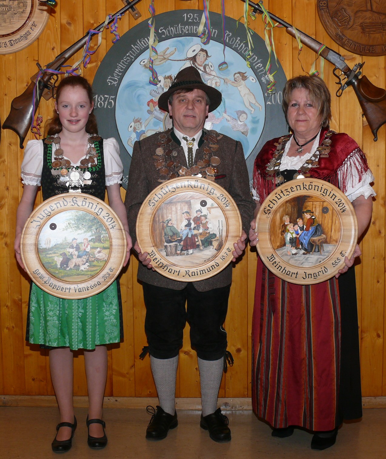 Schützenkönige 2014 Vanessa Pappert - Raimund Weinhart - Ingrid Weinhart