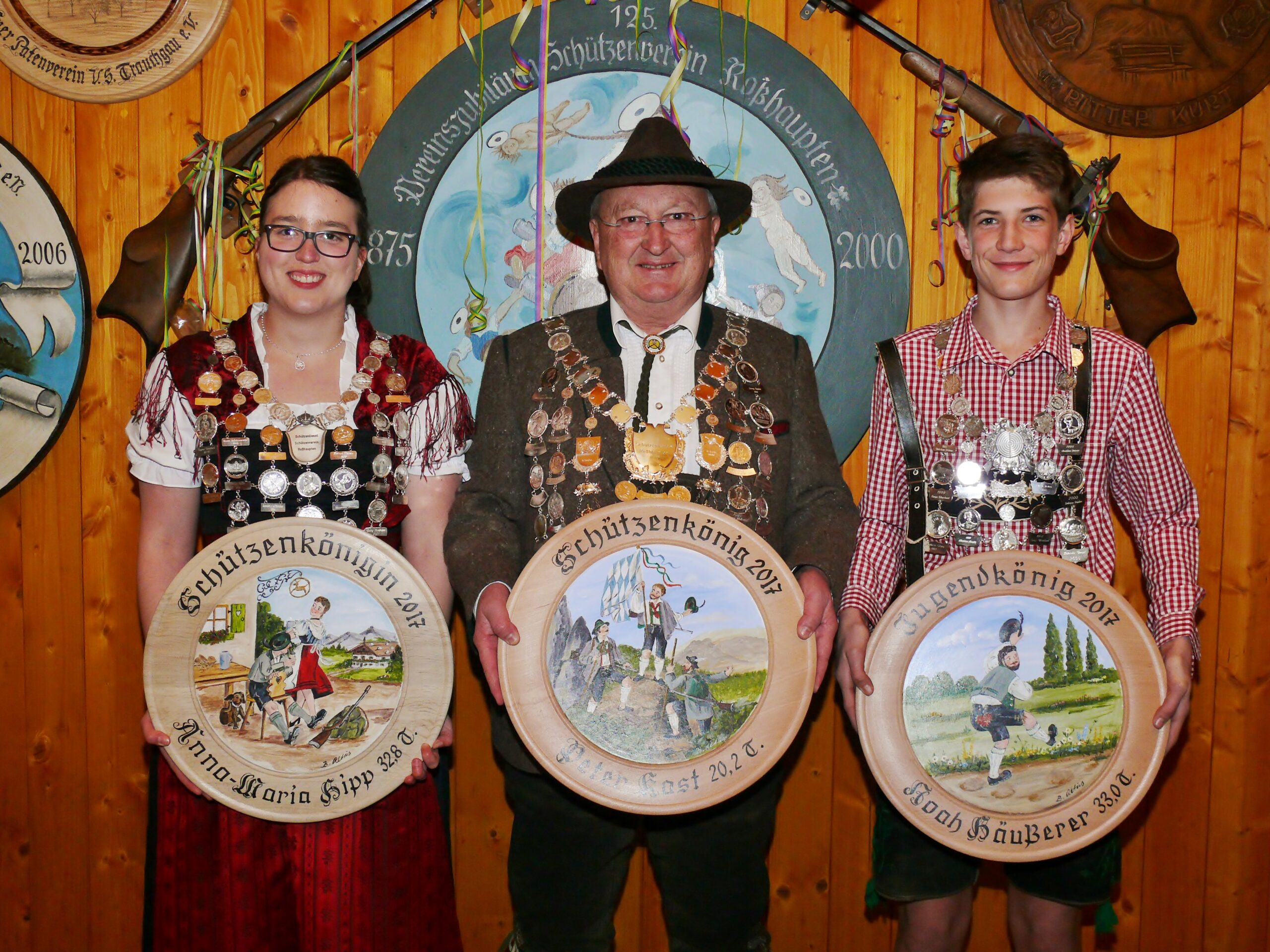 Schützenkönige 2017 Anna-Maria Hipp - Peter Kast - Noah Häußerer