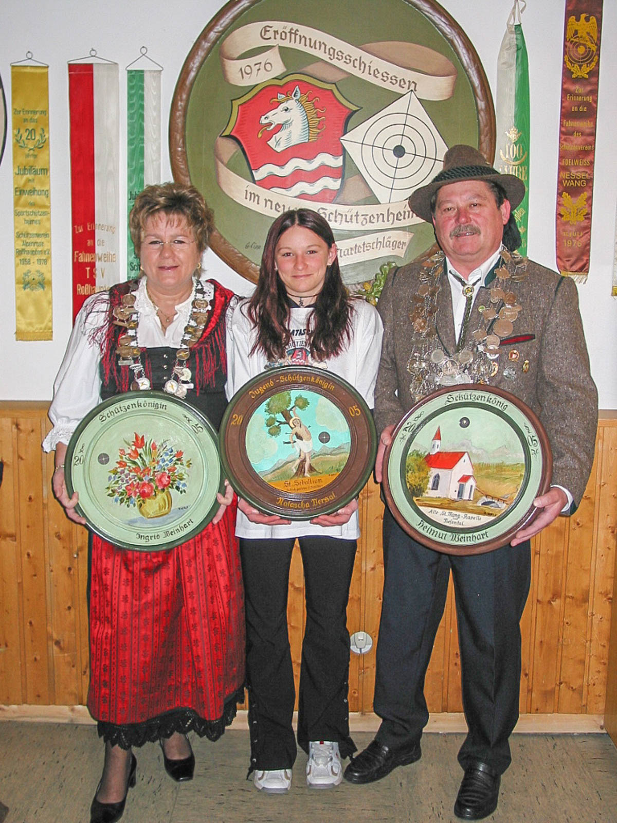 Schützenkönige 2005 - Ingrid Weinhart, Natascha Versal, Helmut Weinhart