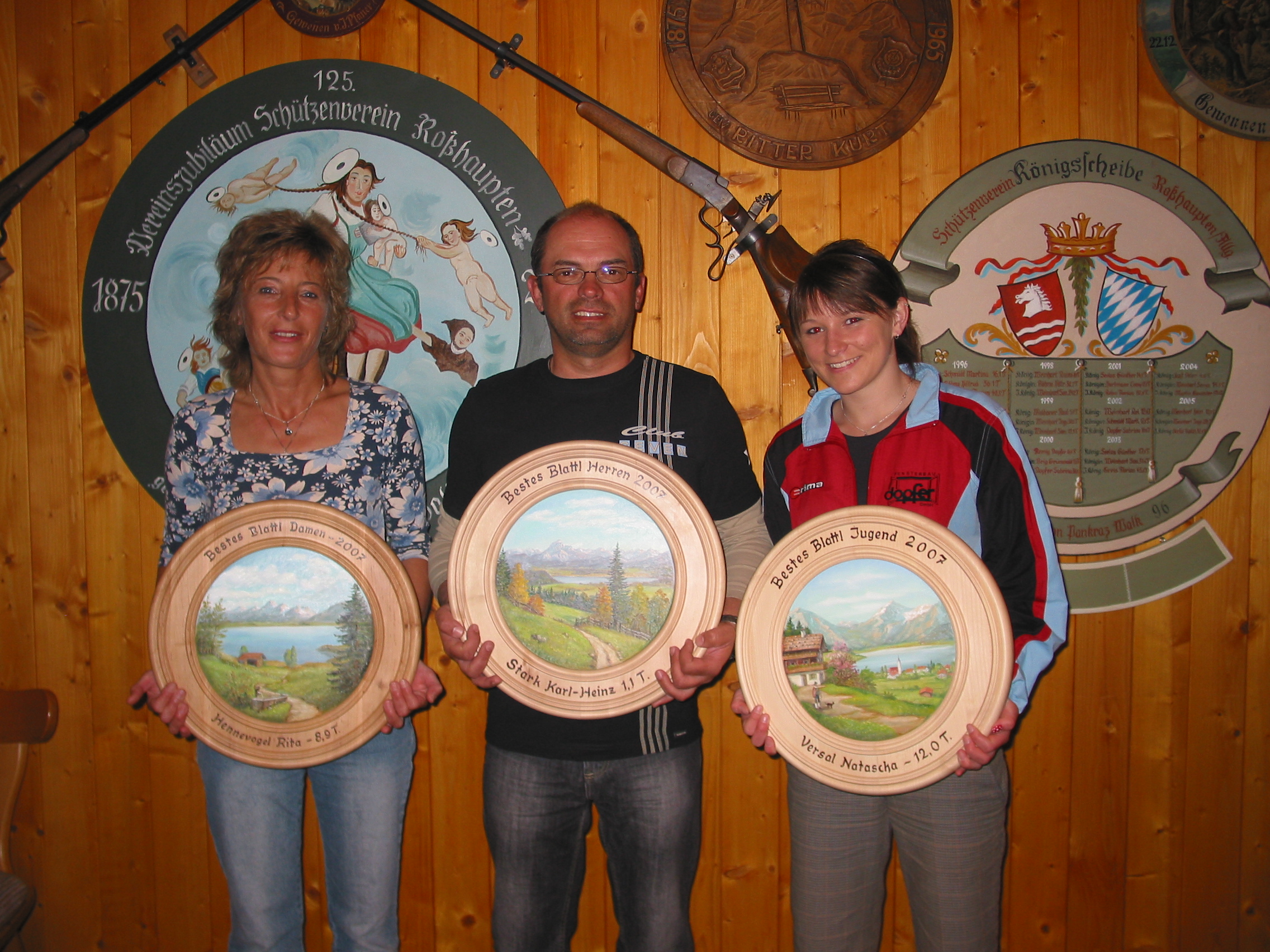 Schützenkönige 2007 - Rita Hennevogel - Karl Heinz Stark - Natascha Versal